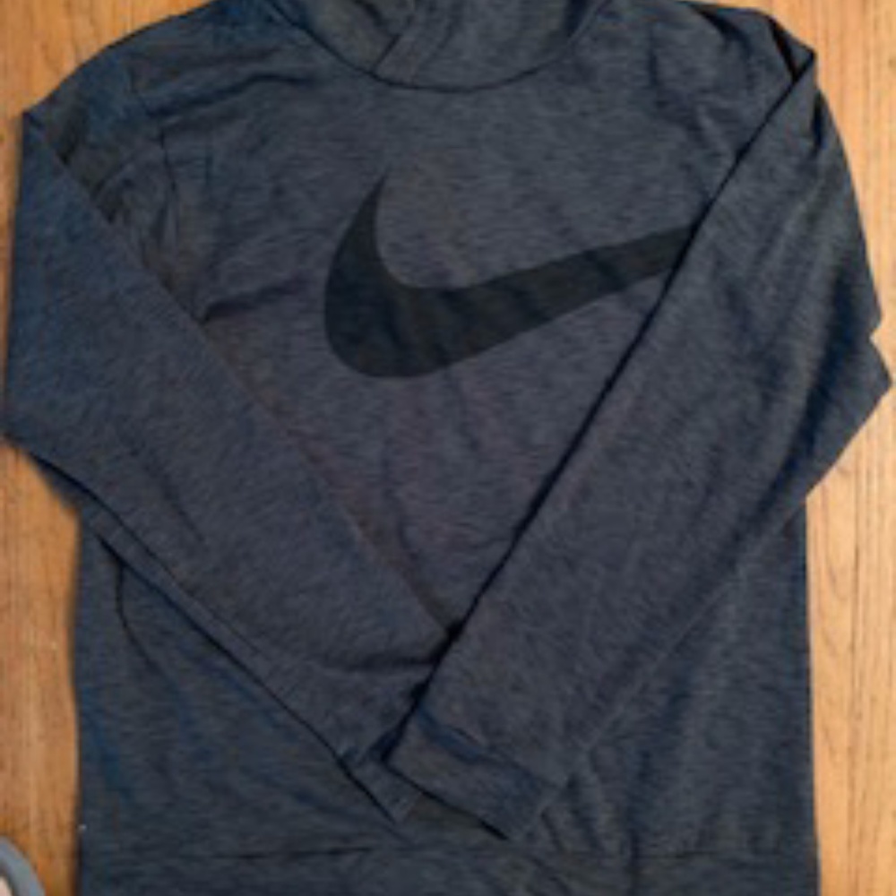 Dark grey Nike pull over shirt with hood - Boys XL